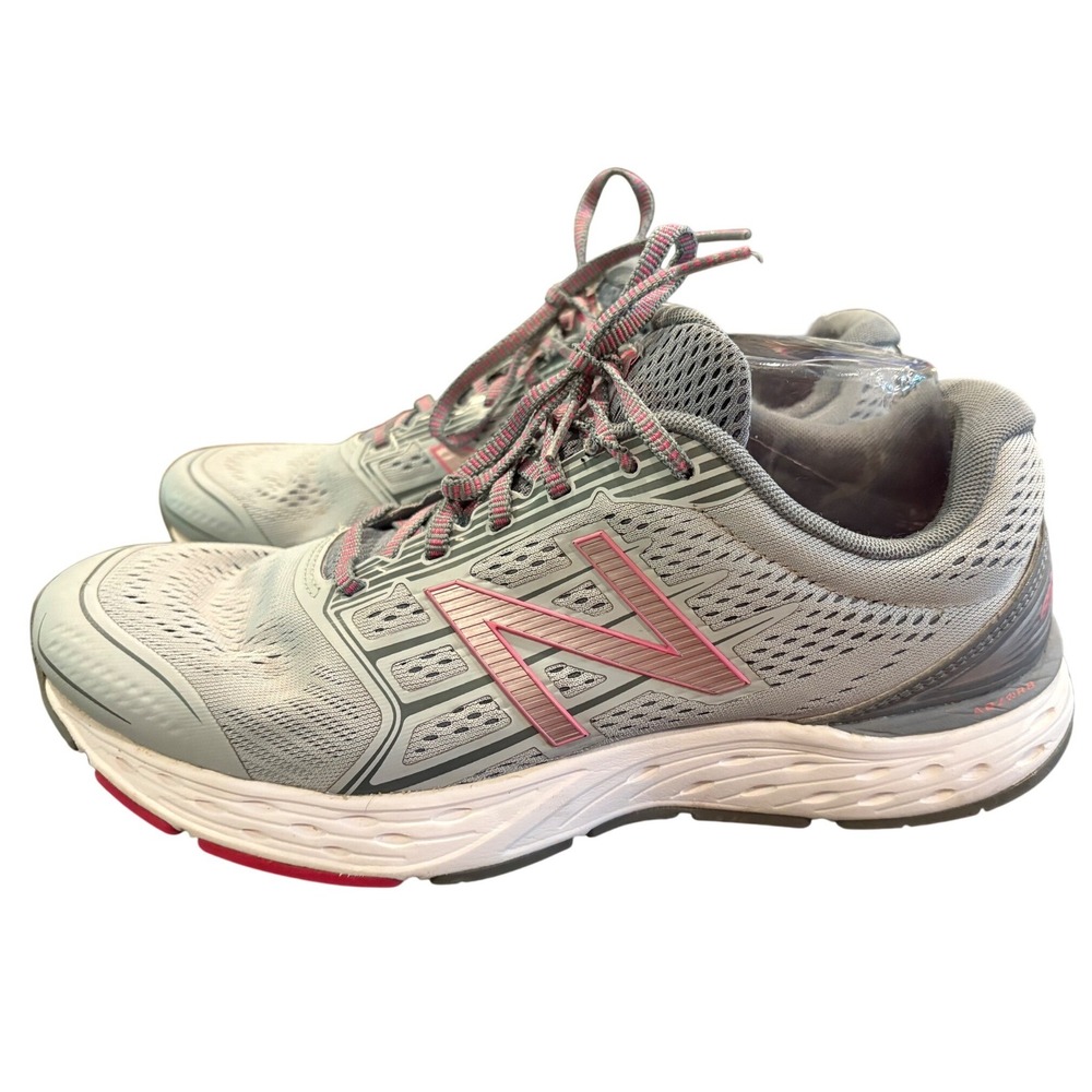 New Balance 680v5 Tech Ride Womens Running Shoes Size 11 Grey Pink W680LG5